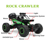 #0616 ZWN 1:12 / 1:16 4WD RC Car With Led Lights 2.4G Radio Remote Control Cars Buggy Off-Road Control Trucks Boys Toys for Children