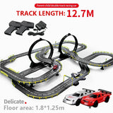 #0590 1:43 Scale Electric Track Racing RC Car Double Battle Speedway Auto rama Professional Slot Car Circuit Race Track Railway Toys