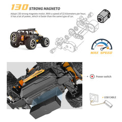 #0586 Wltoys 322221 22201 2.4G Mini RC Car 2WD Off-Road Vehicle Model With Light Remote Control Mechanical Truck Children's Toy