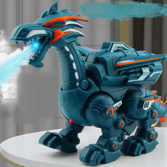 #0898 Simulation Fire Mechanical Dinoasur Water Spray Cool Light Electric Children Entertainment Puzzle Model Game Toys for Boys Gifts