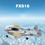 #0325 FX-816 World War II Air Force P38 RC Airplane 2.4GHz 4CH RC Aircraft Fixed Wing Outdoor Flight Drone For Kid Toys