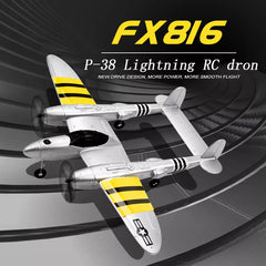 #0325 FX-816 World War II Air Force P38 RC Airplane 2.4GHz 4CH RC Aircraft Fixed Wing Outdoor Flight Drone For Kid Toys