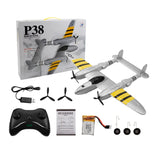 #0325 FX-816 World War II Air Force P38 RC Airplane 2.4GHz 4CH RC Aircraft Fixed Wing Outdoor Flight Drone For Kid Toys