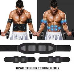 #0850 Body Slimming Belt Electric Abdominal Trainer Muscle Stimulator Toner Weight Loss New Smart EMS Fitness Vibration Belt Unisex