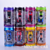 #0220 Hot Sale 8 Style Coke Can 1/63 mini drift RC led light Radio Remote Control Micro Racing Car Kid's desktop Toys Gifts