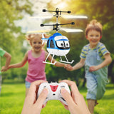 #0832 Cartoon Remote Control Drone Induction Flying Toys RC Helicopter Kid Plane Toys Mini USB Charge RC Helicopter Indoor Flight Toys