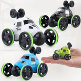 #0762 2.4G Mini Remote Control Stunt Car RC Car Toy with Flashing LED Lights 360° Tumbling Mini Dump Truck Toys for Boys Girls Gifts