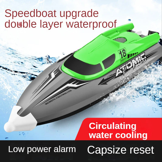 #0555 2.4G High-speed Fishing Net Remote Control Boat Water Cooling Cooling Capsize Reset Speedboat