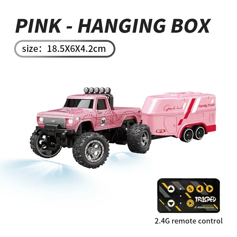 #0908 RC Bigfoot 1/64 Speed Mini Off-road Climbing Car Alloy Cool Appearance Light Shock Absorption Children's Toy Gift