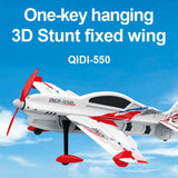 #0608 QIDI550 RC Plane 2.4G Remote Control Aircraft Brushless Motor 3D Stunt Glider EPP Foam Flight Airplane Toy for Children Adults