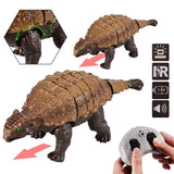 #0655 RC Dinosaur Ankylosaurus Simulation Remote Control Dino Realistic Walking With Light Sounds Creative Animal Toys