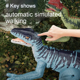 #0652 2.4G Mini Remote Control Toys Simulation Dinosaur Sound Walking Electric Toys with Lights Removable RC Toys Animal Gift for Kid