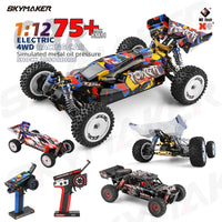 #0015 WLtoys 124007 124008 V8 1:12 Brushless RC Car 75Km/H High Speed Metal 4WD Drive Off-Road 2.4G 124016 124017 1/12 RC Car Toys