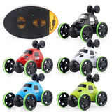 #0762 2.4G Mini Remote Control Stunt Car RC Car Toy with Flashing LED Lights 360° Tumbling Mini Dump Truck Toys for Boys Girls Gifts