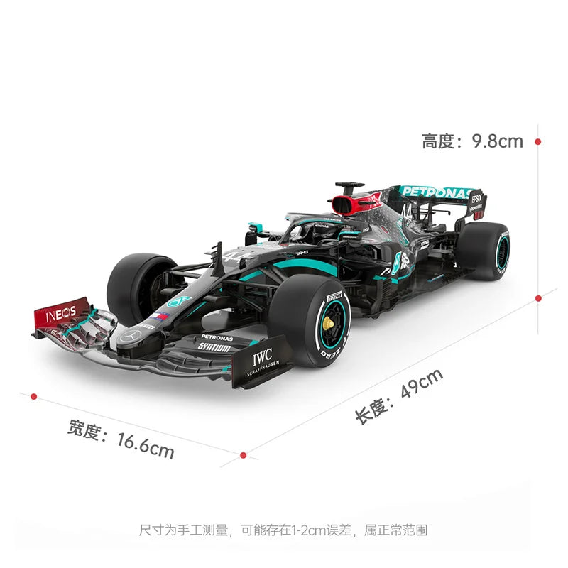 #0921 RC Car Mercedes-AMG F1 W11 EQ 1:12 Scale 1:18 Radio Remote Control Toy Racing Car Model Auto Machine Gift for Kids Adults Rastar