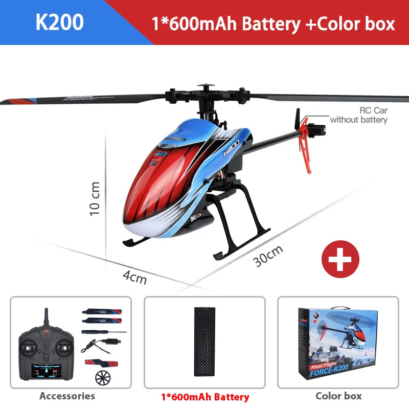 #0032 WLtoys RC Helicopters K200 2.4Ghz 4CH 6-Aixs Gyroscope Fixed Height Single Blade Propellor Gyro Mini RC Toys