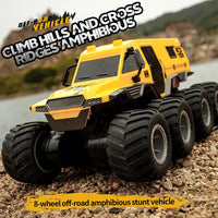 #0589 8x8 RC Car 8WD Off-road Amphibious Stunt Vehicle 8-wheel Speed Racing Truck Waterproof Crawler 2.4G Remote Control Cars Toys