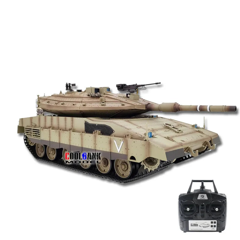 #0659 Henglong 3958 Israel Mecawa MK4 Main Battle Tank Remote Control Electric Military Tank Model 1/16 Metal Track Boy Rc Toy Car