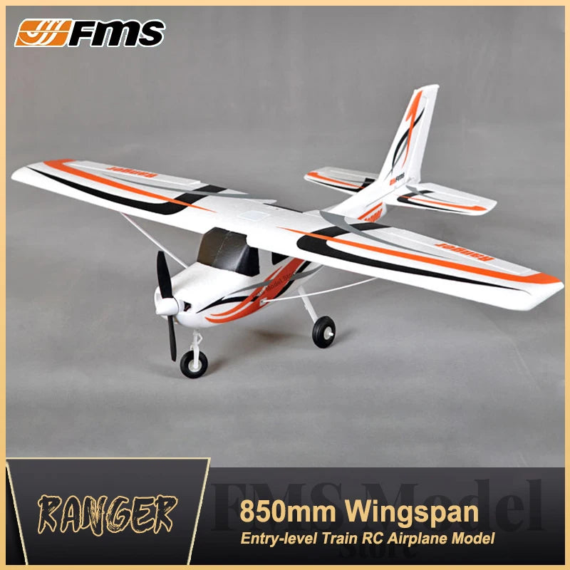 #1000 FMS 850mm Ranger RC Plane Beginner Trainer PNP Remote Control Model Airplane Aircraft Outdoor Sports R/C model airplane