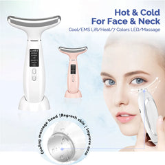 #0858 Facial Lifting Massager Ice Hot Compress Neck Beauty Device Double Chin Remover Skin Lift Tighten Device