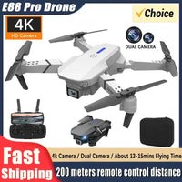 #0830 2024 E88Pro RC Drone 4K Professional With 1080P Wide Angle HD Camera Foldable Helicopter WIFI FPV Height Hold Gift Toy