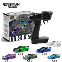 #0223 Turbo Racing 1:76 C64 C63 C62 C61 Drift RC Car With Gyro Radio Full Proportional Remote Control Toys RTR Kit For Kids and Adults