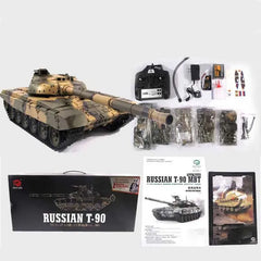 #0703 Henglong Remote-controlled Main Battle Tank 3938 Tracked 1:16 Russian T-90 Remote-controlled Tank Simulation Model Off-road Tank