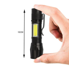 #0865 Built In Battery XP-G Q5 Zoom Focus Mini Led Flashlight Torch Lamp Lantern 2000Lumen Adjustable Penlight Waterproof T6 Led Light