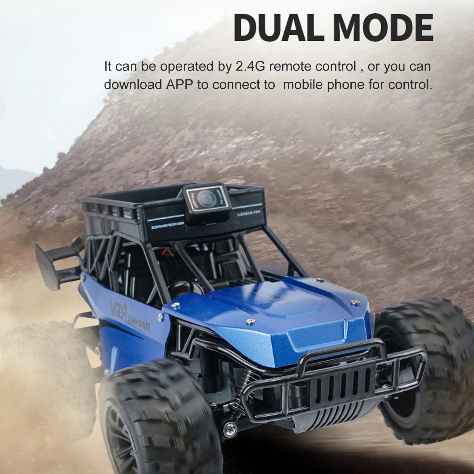 #0221 2.4G High Speed RC Car WIFI FPV 1080P HD Camera APP Remote Control Drift Climbing Car Video Off-road Trucks Toys