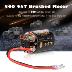 #0243 DSPOWER 540 Brushed Motor Waterproof 13T 21T 35T 45T 55T 80T for 1/10 RC Car Crawler Axial SCX10 90046 Traxxas TRX4 Redcat Gen8