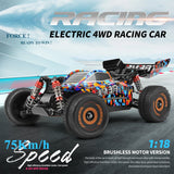 #0638 WLtoys 184016 75KM/H 2.4G RC Car Brushless 4WD Electric High Speed Off-Road Remote Control Drift Toys for Children Racing