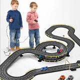 #0191 Children's Electric Railcar Double Remote Control Racing Track 1/43 RC Racing Car Model 18.1m Super Long Track Boys Toy Gift