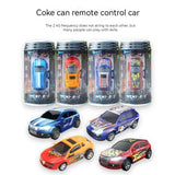 #0582 1:64 Simulation Mini 2.4g Four-way Remote Control Car Pop Can Coke Can Electric Racing Car Children's Model Toy Gift