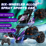 #0481 Six Wheels RC Car Toy Spray Twisting Stunt Drift Car Remote Controlled Cars RC Toys for Children Adults Remote Controlled Car