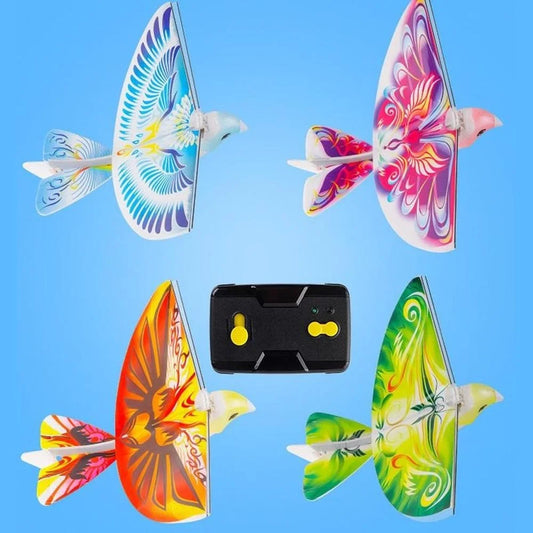 #0385 Flying Birds Electronic Mini RC Drone Toys Helicopter 360 Degree Flying RC Bird Toy 2.4 GHz Remote Control E-Bird for Children