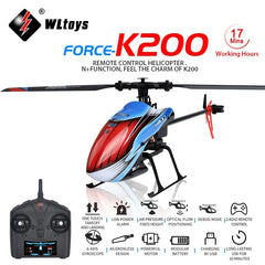 #0032 WLtoys RC Helicopters K200 2.4Ghz 4CH 6-Aixs Gyroscope Fixed Height Single Blade Propellor Gyro Mini RC Toys