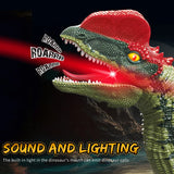 #0528 Laser Tracking RC Dinosaur Toys for Kids Remote Control Robot Verisimilitude Sound Spray for Kids Boys Girls Children's Gifts