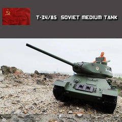 #0699 Henglong 3909-1 Russian T34/85 Large Multi Functional Combat Competition Simulation Soviet Remote Controlled Medium Tank Model