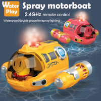 #0809 2.4G Mini RC Boat Waterproof Children's Water Toys Electric Powerboat Waterproof Motorboat Wireless Radio Controlled Ship Toys