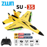 #0150 RC Plane SU35 2.4G With LED Lights Aircraft Remote Control Flying Model Glider Airplane SU57 EPP Foam Toys