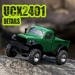 #0842 UDIRC 1/24 Mini Rc Car UCX2401 4WD Electric Climbing Off Road 4x4 Short Truck 2.4G Remote Control Car Table Toys for Kids