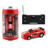 #0504 1~8PCS Multi-color Mini Can Car Remote Control Micro Racing RC Car With Led Light Kid's Desktop Toys Car