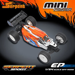 #0885 Serpent 1:24 Mini RC Car with Gyro 2.4GHz Off-Road RC Car RTR Remote Control Car Electric Toys for Adults and Kids