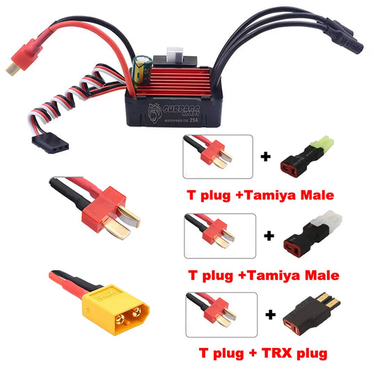 #0441 SURPASS HOBBY KK 150A 120A 80A 60A 45A 35A 25A Waterproof ESC T Plug XT60 2-6S for 1/8 1/10 1/12 1/14 1/16 RC Brushless Motor