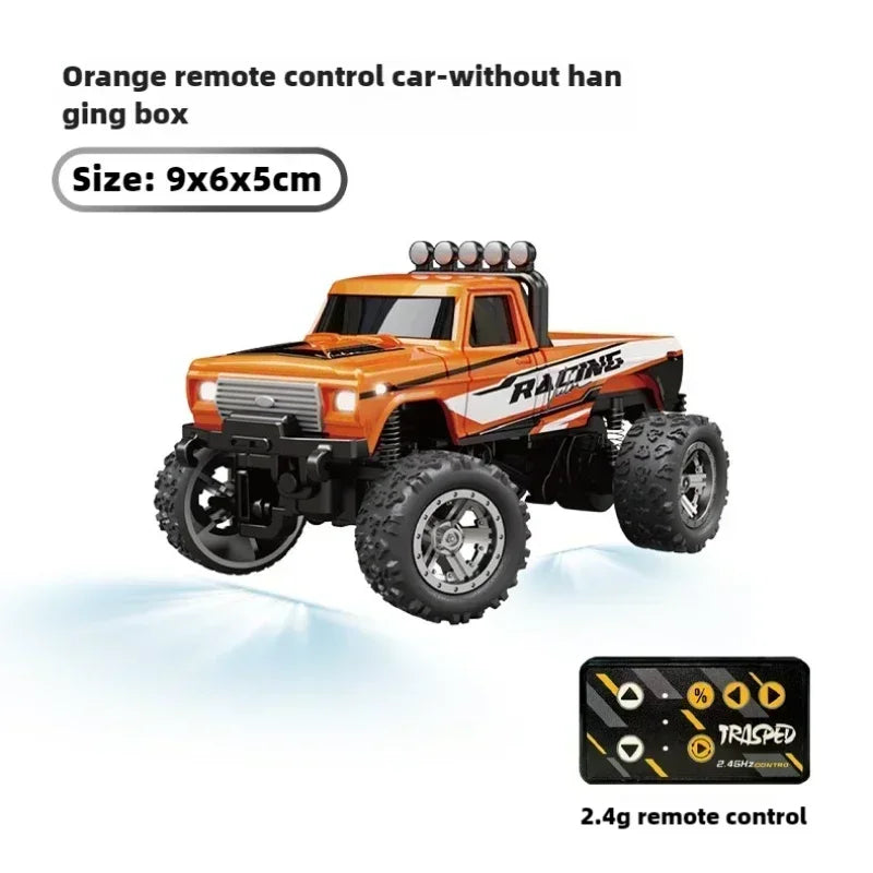 #0908 RC Bigfoot 1/64 Speed Mini Off-road Climbing Car Alloy Cool Appearance Light Shock Absorption Children's Toy Gift