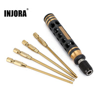 #0434 INJORA Hexagon Screwdriver 1.5 2.0 2.5 3.0mm Quick Change Allen Key Hex Screws Wrench Tool for RC Car Crawler SCX10 Boat Model