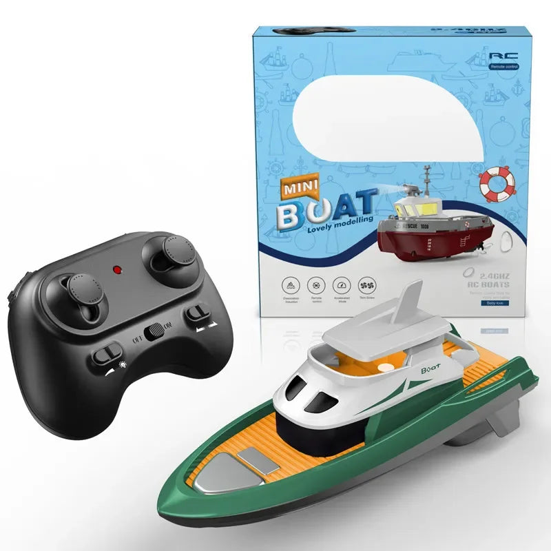 #0942 NEW S820 RC Boat 1/72 Powerful Dual Motor Wireless Radio Control Shipboat 2.4G Electric Remote Control Tugboat Model Toy for Boy