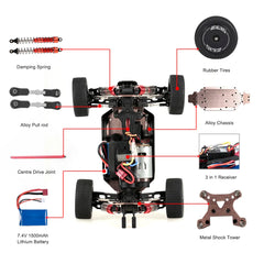 #0026 WLtoys 144001 144010 Brushless 1:14 2.4G RC Car 4WD Electric High Speed Off-Road Remote Control Racing Drift Car 1/14 Toys Gift