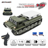 #0057 WPL E-1 1/16 RC Tank Toy 2.4G 4WD Super Crawler Tracked Remote Control 1:16 Off-Road Vehicle Electric kids RC Toys for Boys