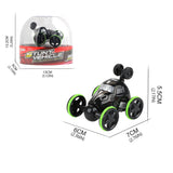 #0762 2.4G Mini Remote Control Stunt Car RC Car Toy with Flashing LED Lights 360° Tumbling Mini Dump Truck Toys for Boys Girls Gifts